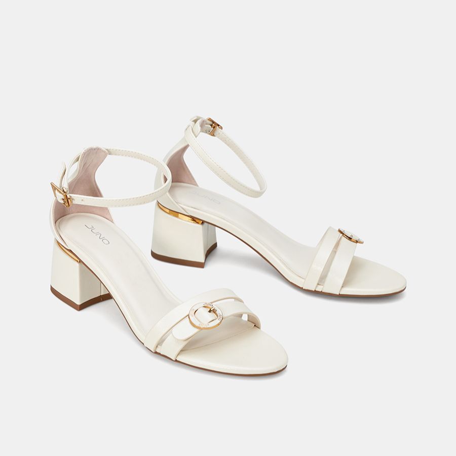 Giày Sandal Nữ 5cm Thời Trang JUNO Phối Khoá Trang Trí SD05100