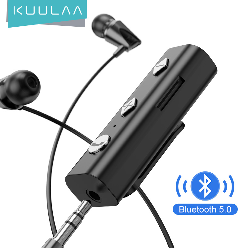 KUULAA Bluetooth 5.0 Receiver For 3.5mm Jack Earphone Wireless Adapter Bluetooth Aux Audio Music Transmitter For Headphone