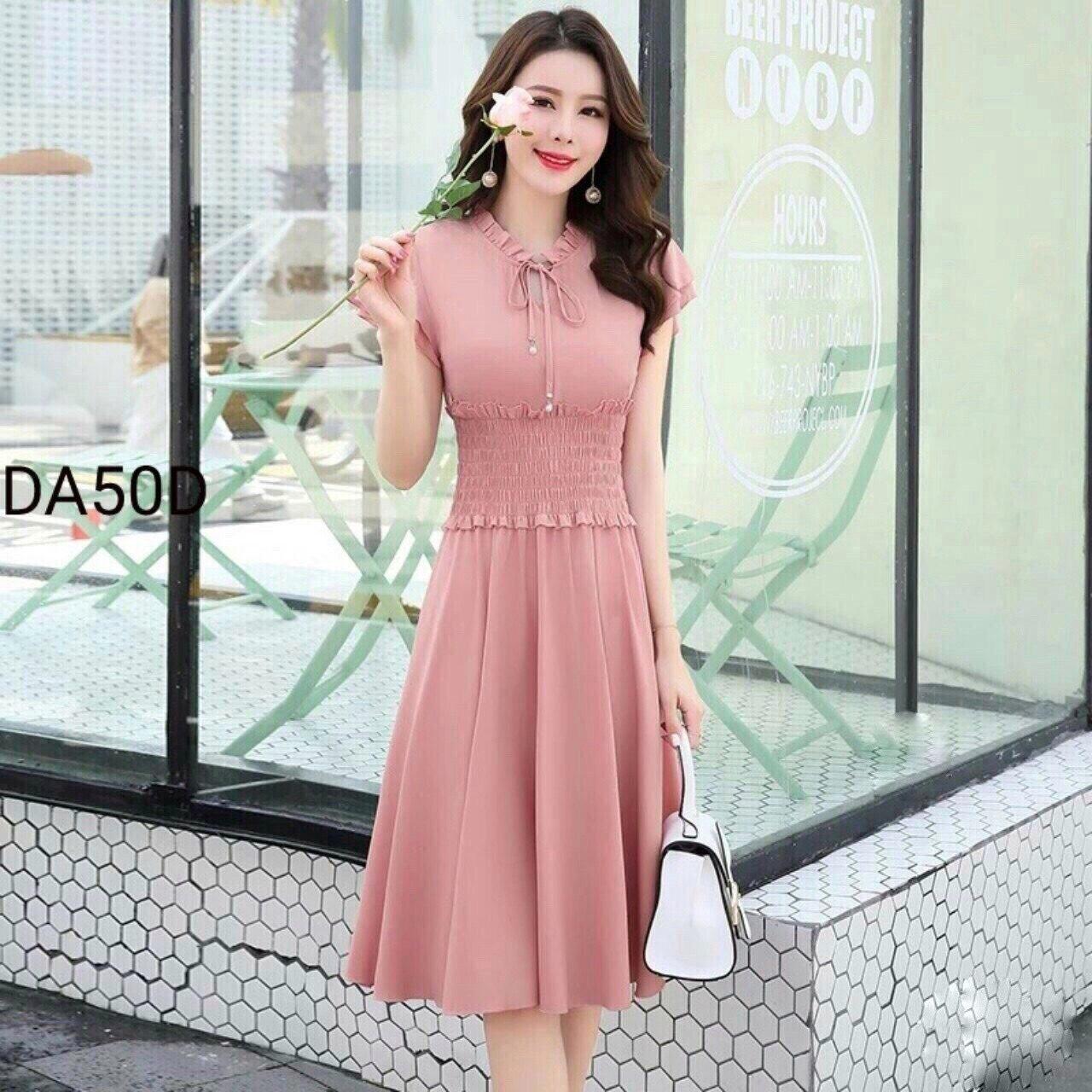 [HCM]Đầm Xuông Nhún EO Mighty Fashion