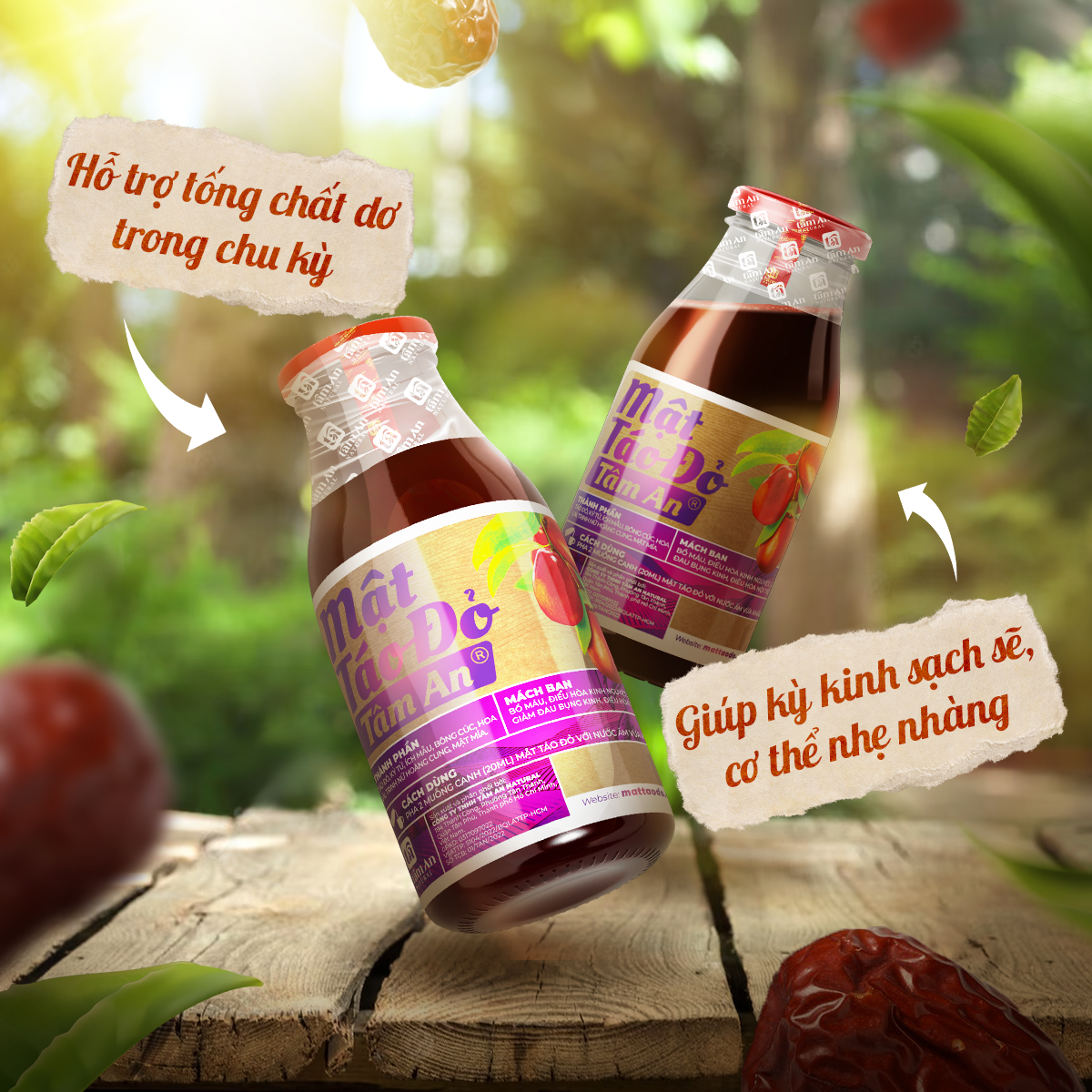 MẬT TÁO ĐỎ ÍCH MẪU TÂM AN - 250ml