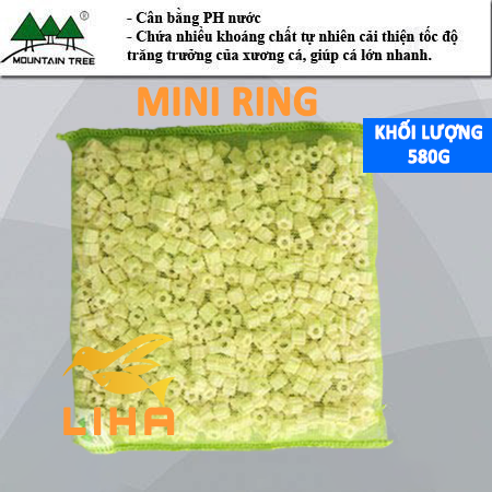 Sứ Lọc MOUNTAIN TREE Mini Ring, Nitro Ring, Maifan Ring 1 Lít (Kèm Túi Lọc Hãng) - Sứ Lọc Cho Hồ Cá