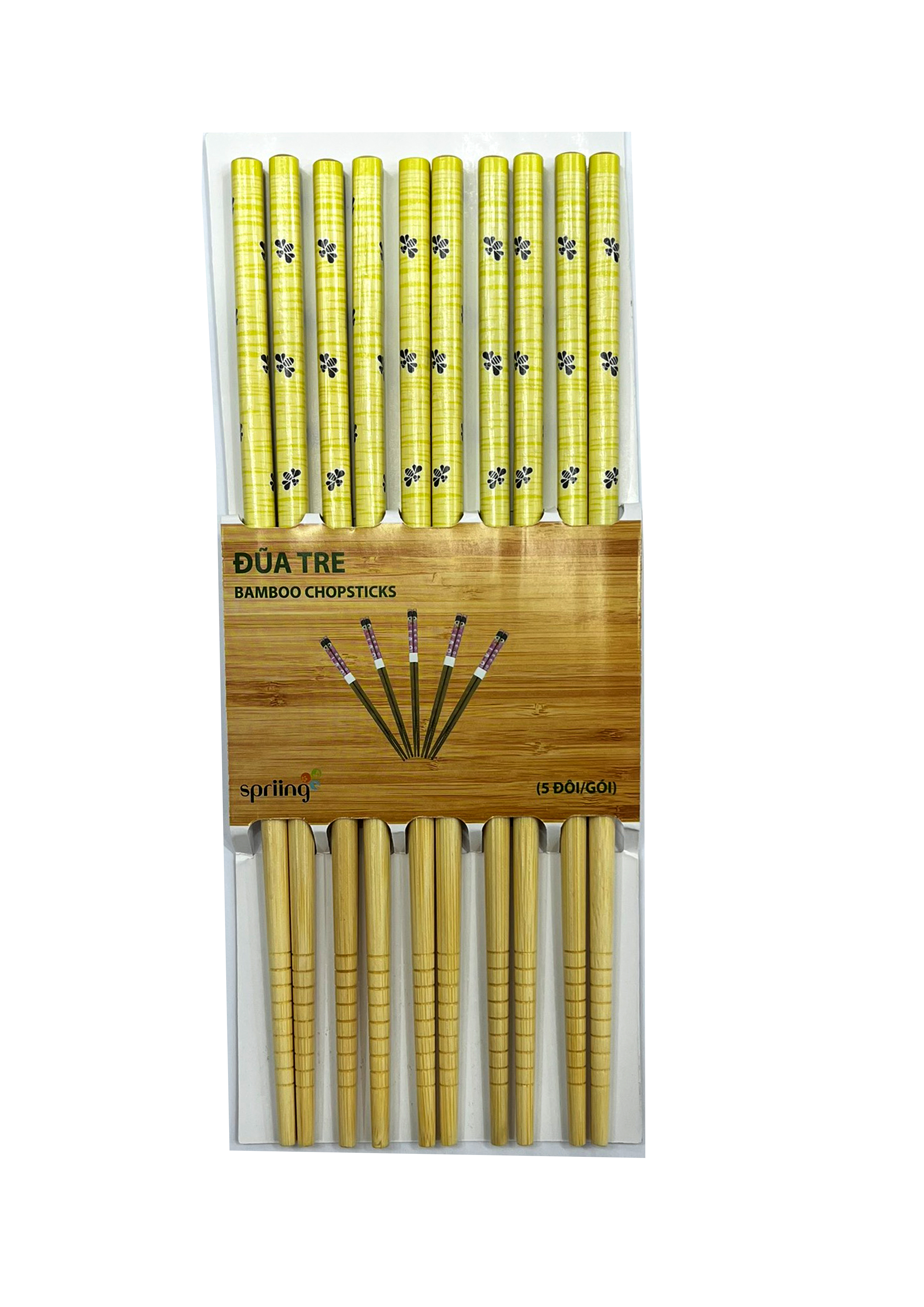 Lot of 5 Japanese-Style Bamboo Chopsticks