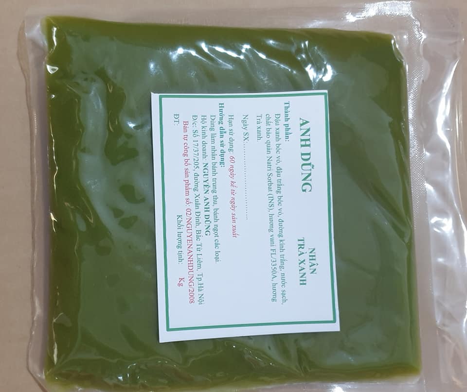 Nhân bánh trung thu đậu xanh lá dứa