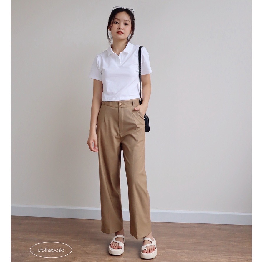 [Nhập LAZLOOK99 GIẢM 100K/500K] Quần ống rộng dáng suông lửng các màu – Basic Trousers – ufo.thebasic
