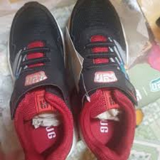 GIẦY DA CAO CẤP KUN sang chảnh màu đen đỏ SIZE 35