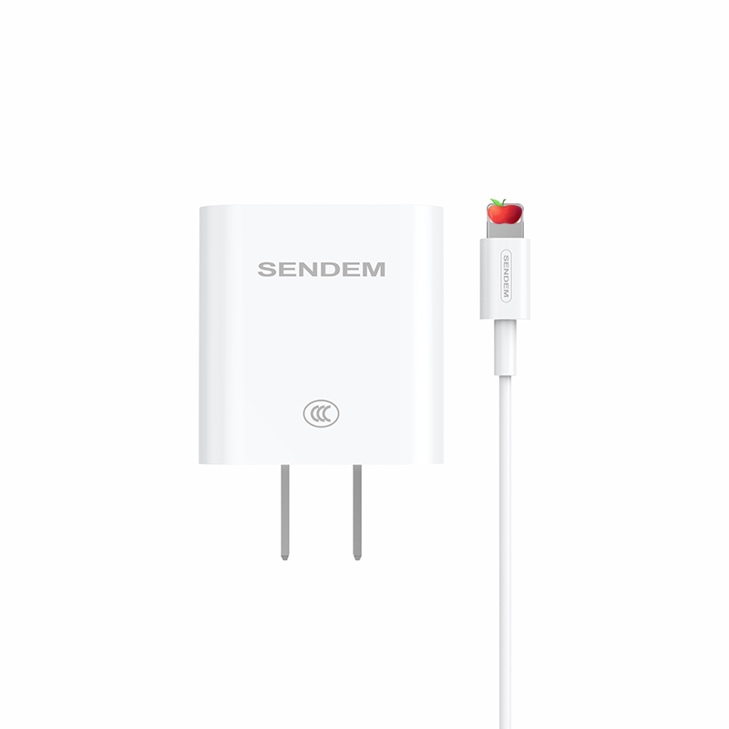 Bộ sạc nhanh, củ sạc nhanh, cáp sạc nhanh pd20w chính hãng sendem zc60 gồm củ sạc và cáp sạc dành cho máy 8p-14promax zc60