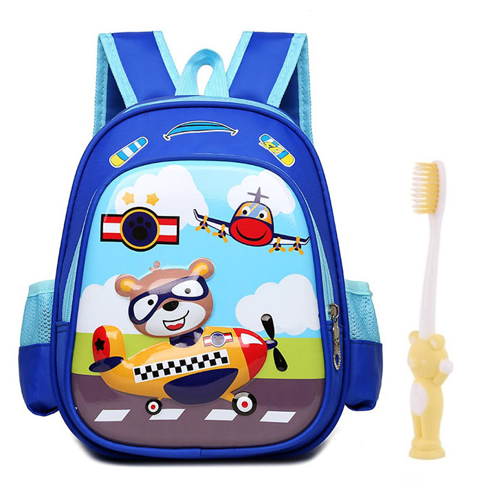 Balo cho bé đi mầm non hình siêu nhân, elsa cho bé trai, bé gái, tặng kèm bàn chải xinh cho bé