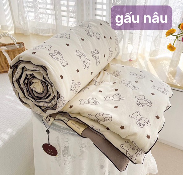 Chăn Hè Cotton Đũi Hàn Quốc Hàng Loại 1 Mềm Siêu Mát Lạnh Mùa Hè, chăn hè, chăn cotton, chăn cotton đũi, chăn hè cotton, chăn mền, chăn ga giường, chăn mền gối, bộ chăn ra gối nệm, chăn cotton , chăn hè,