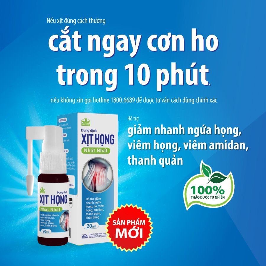 DUNG DỊCH XỊT HỌNG NHẤT NHÂT LỌ 20ML
