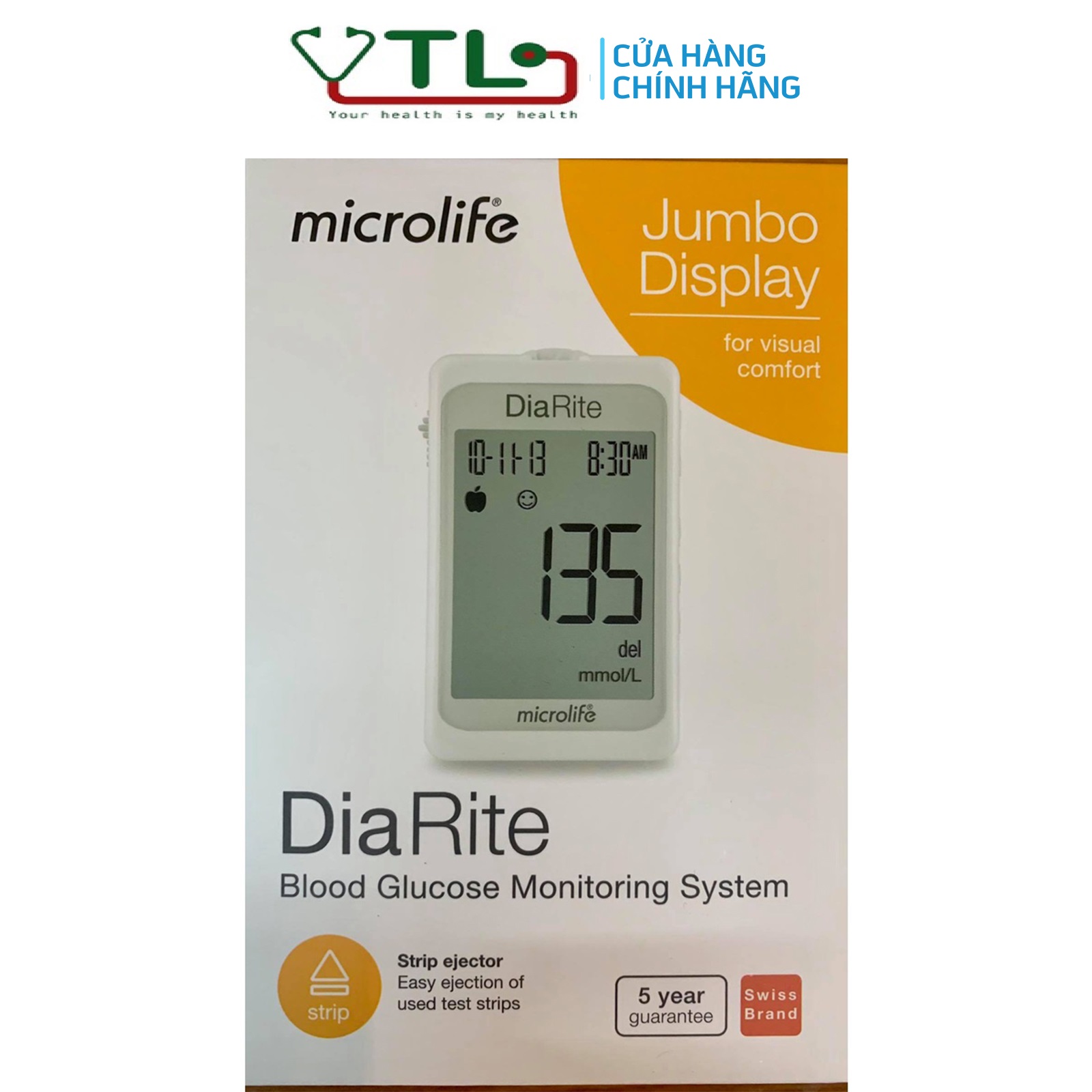 Máy đo đường huyết MICROLIFE DiaRite BGM (Máy + 50 que thử) - YTL