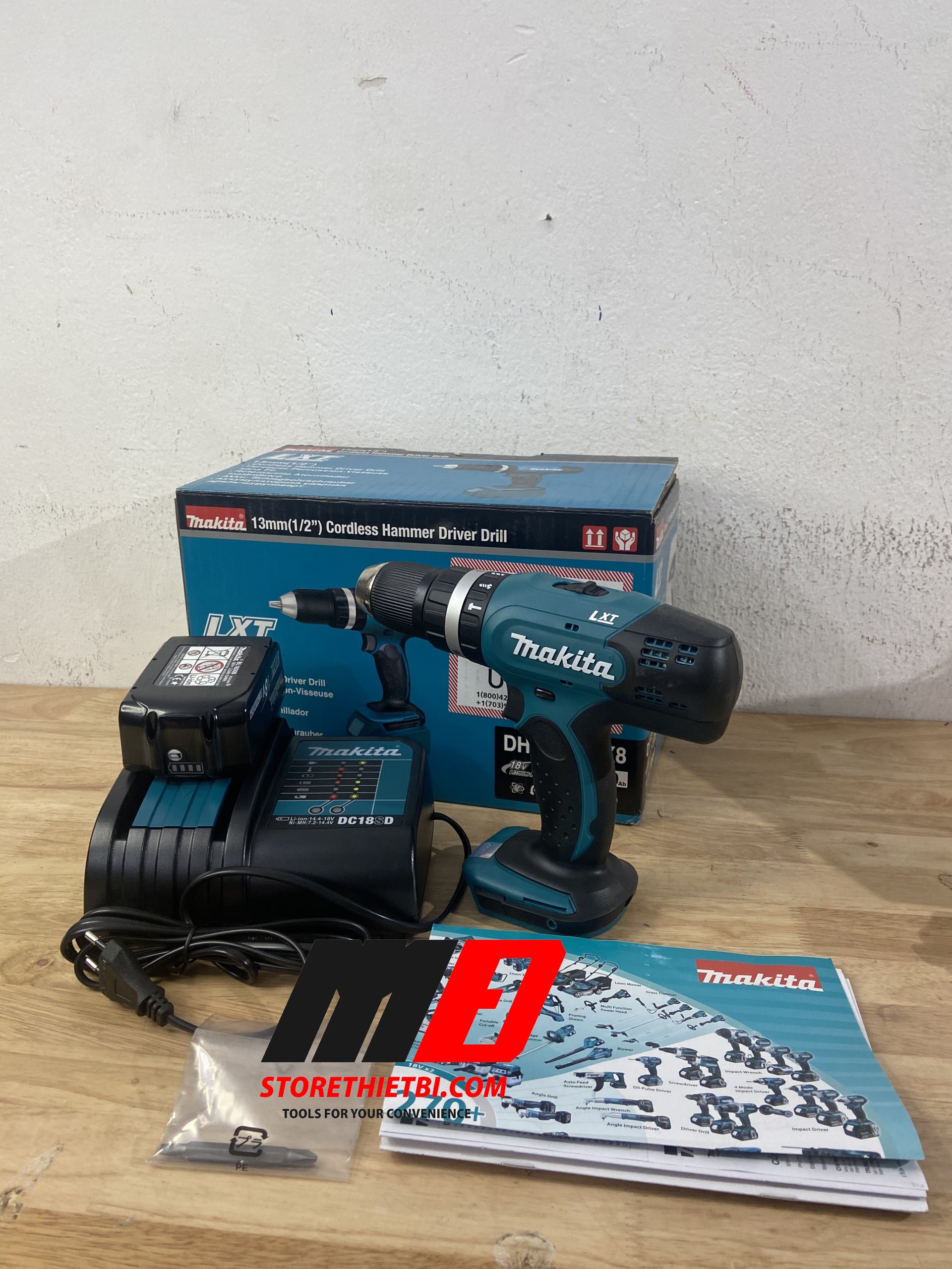 [HCM]Máy khoan bắt vít MAKITA DHP453SFX8 (18V 3.0AH)