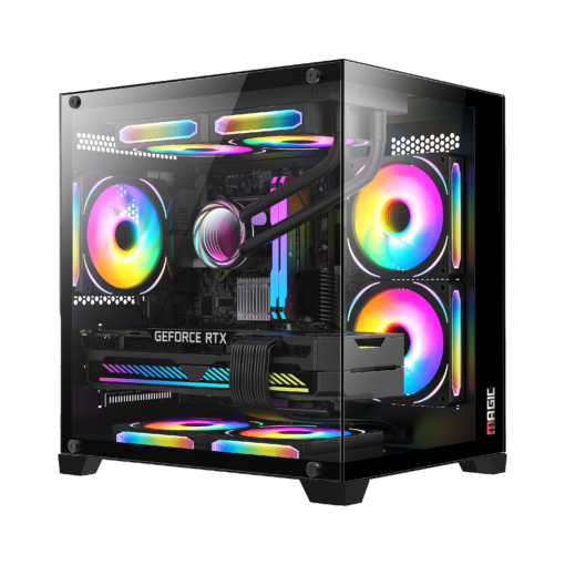Vỏ Case Máy Tính MAGIC AQUA-M ULTRA Black / White (M-ATX, No Fan)