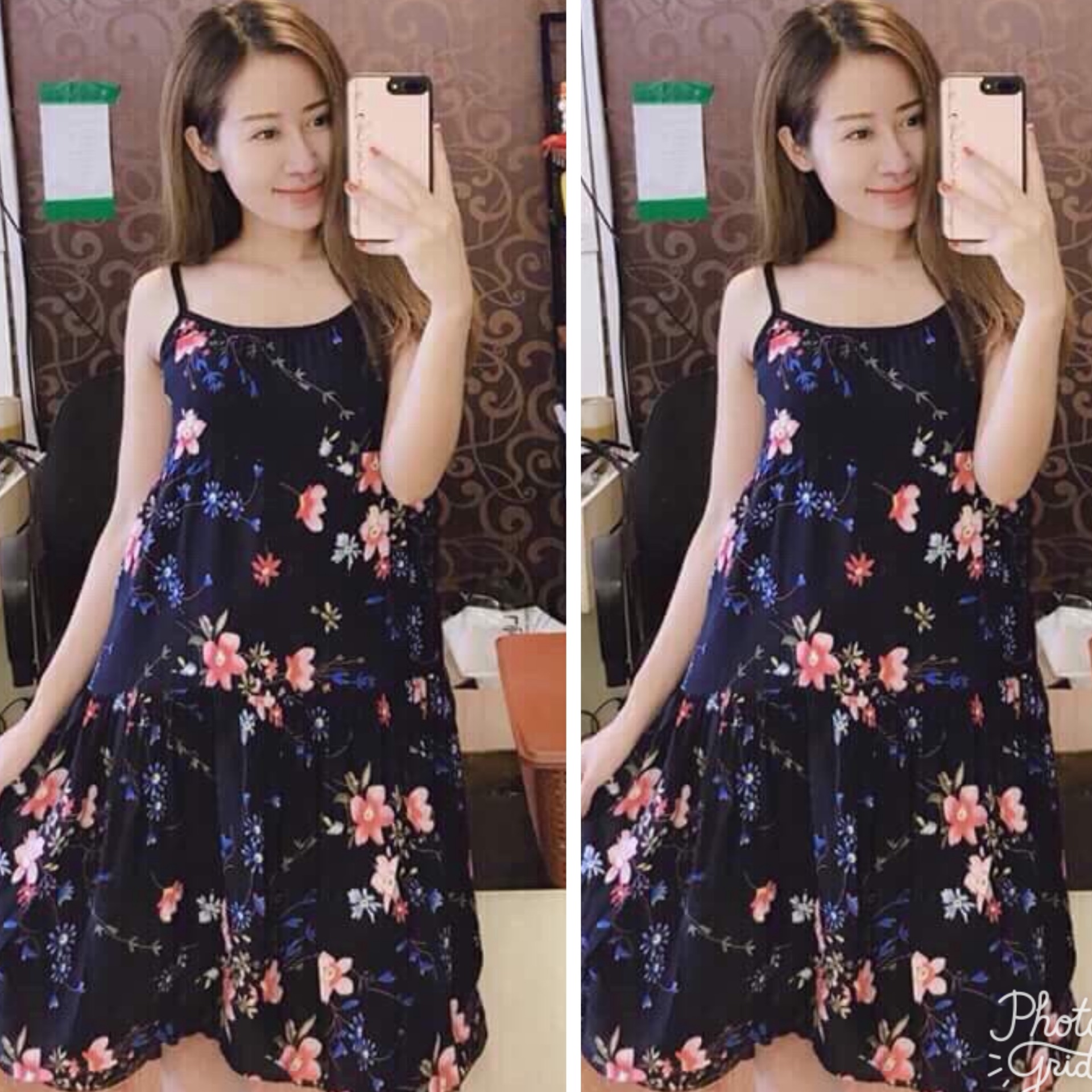 Váy lanh 2 dây chất mát