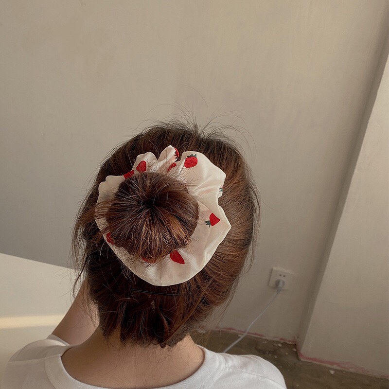 KOREMI Dây Thun Cột Tóc Scrunchies Fruit New Trend Style Hàn Quốc