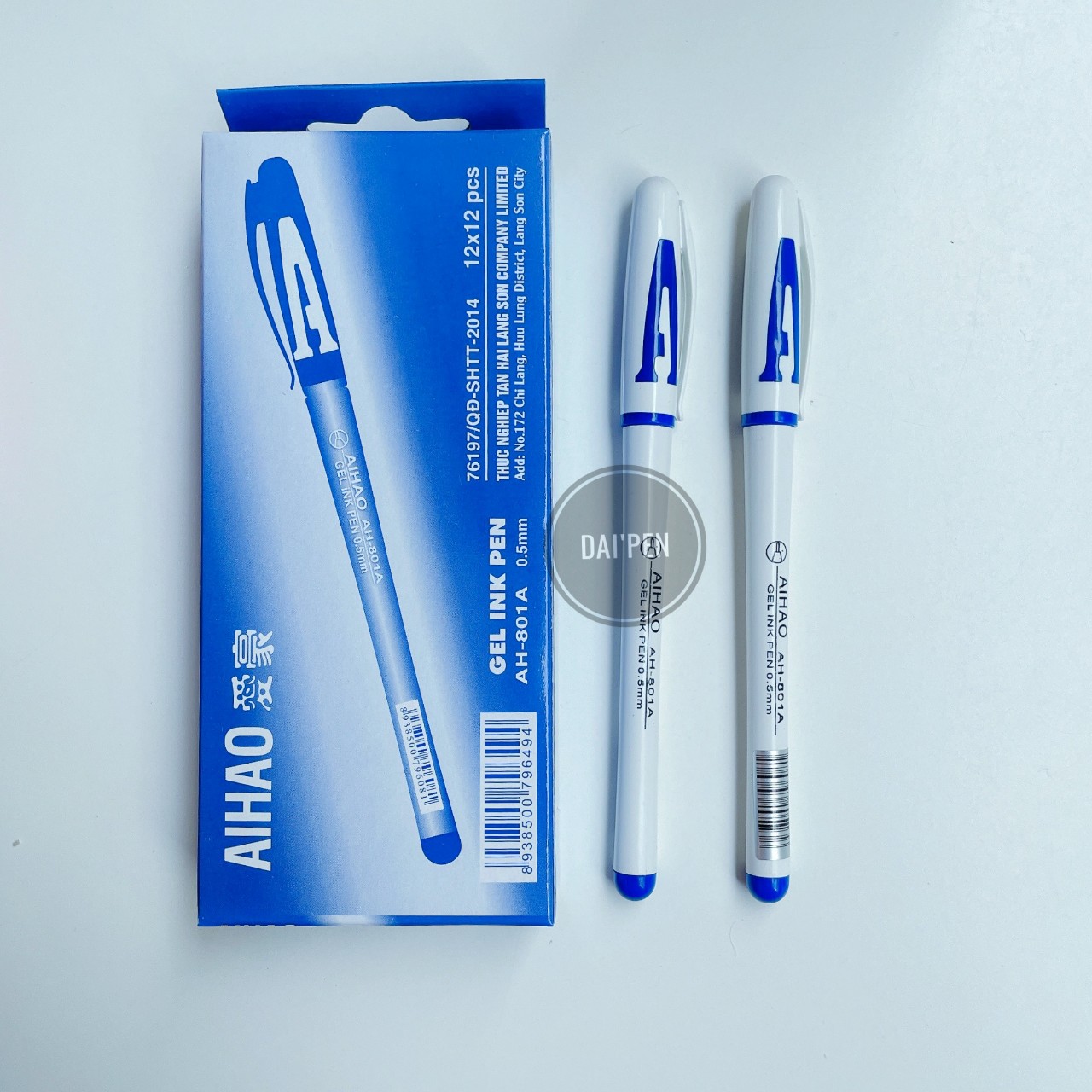 Hộp 12 cây Bút chữ A (mực xanh/tím/đỏ/đen)