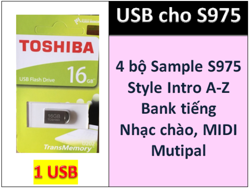 USB mini 4 BỘ Sample cho đàn organ yamaha PSR-S975, Style, nhạc chào, songbook, midi + Full dữ liệu làm show