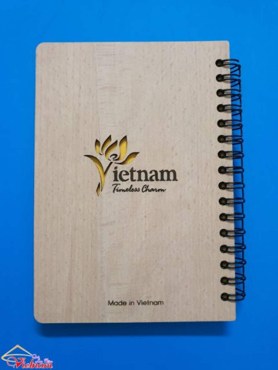 Sổ lưu niệm gỗ khắc laser (16cm x 11cm)
