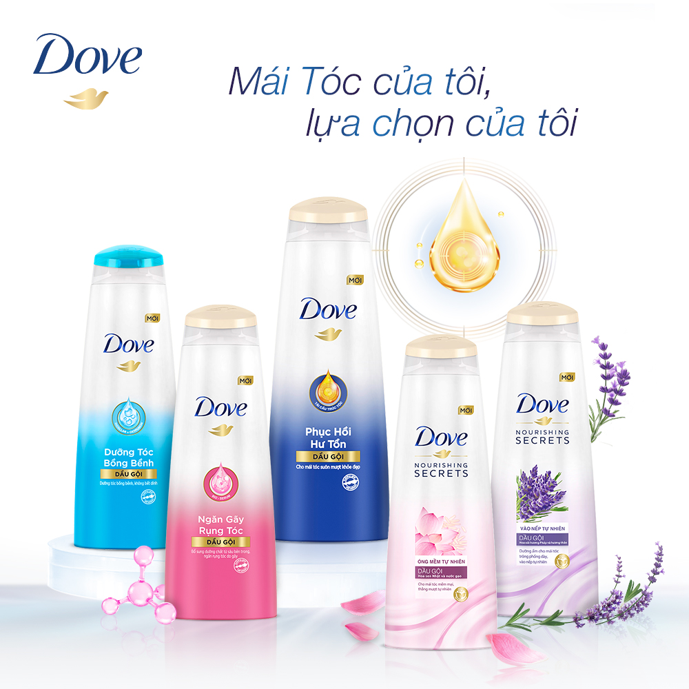Kem xả phục hồi tóc Dove Phục Hồi Hư Tổn Công nghệ độc quyền Định Vị Hư Tổn Chính Xác cho tóc suôn mượt, khỏe đẹp 610g