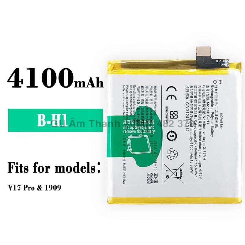 Pin thay thế cho điện thoại vivo b-h1 / v17 pro / vivo 1910