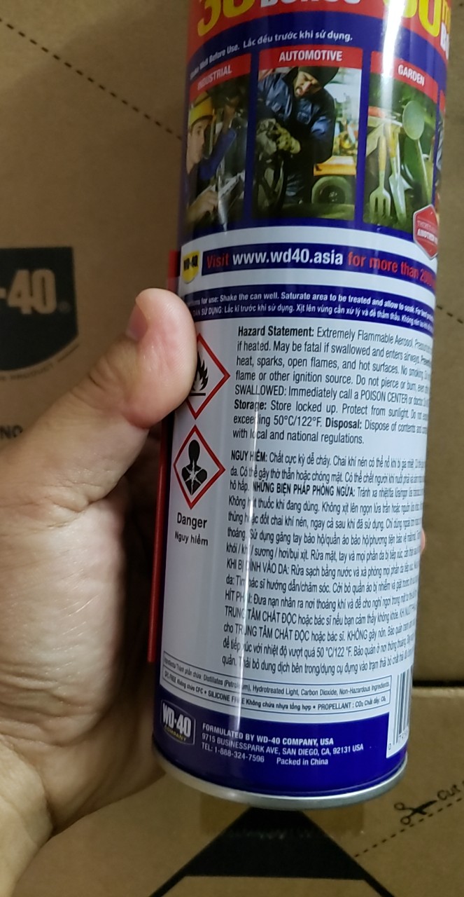 Dầu chống rỉ đa năng WD40, 412ml, nhập khẩu