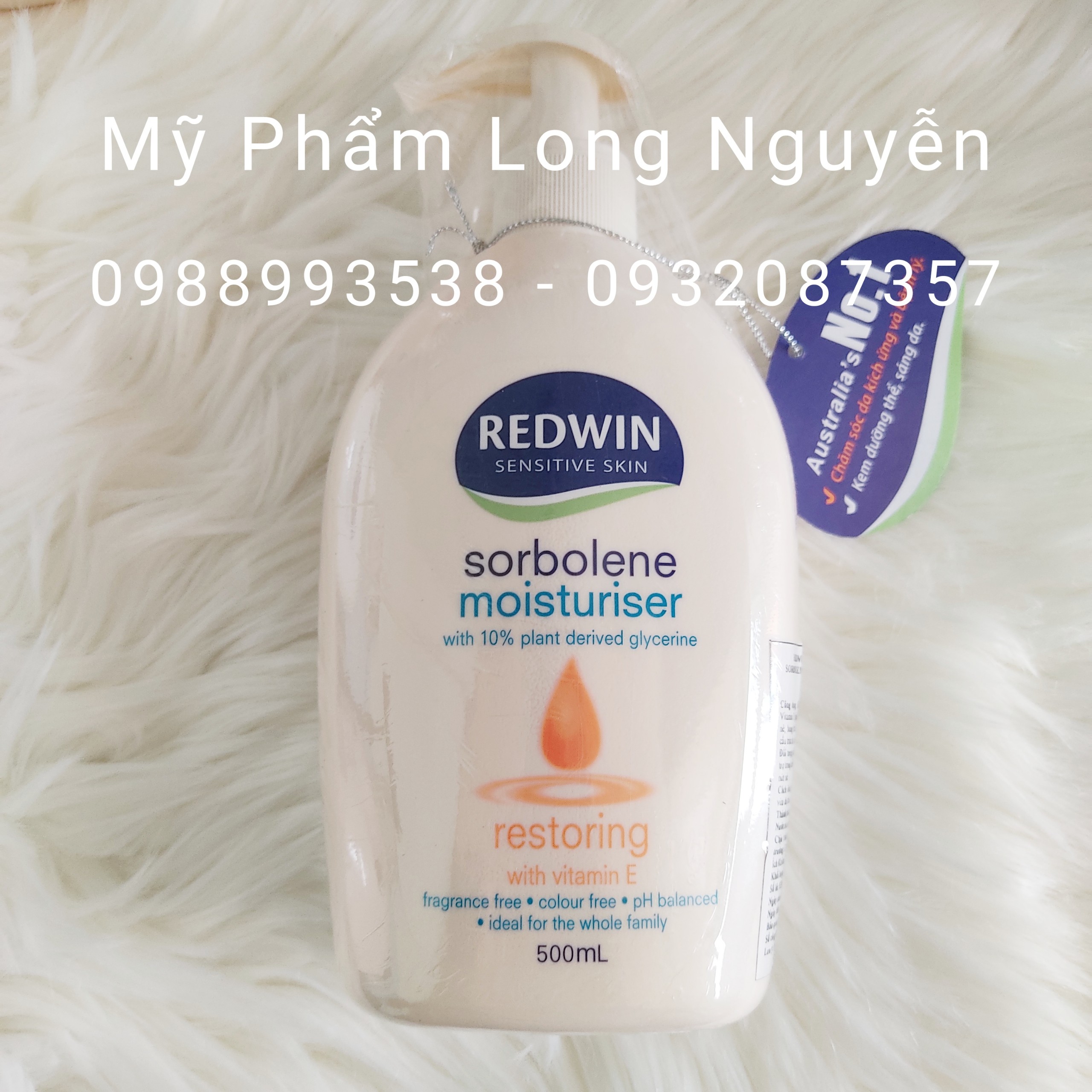 Kem dưỡng làm mềm da REDWIN Sorbolene Moisturiser With Vitamin E 500ml