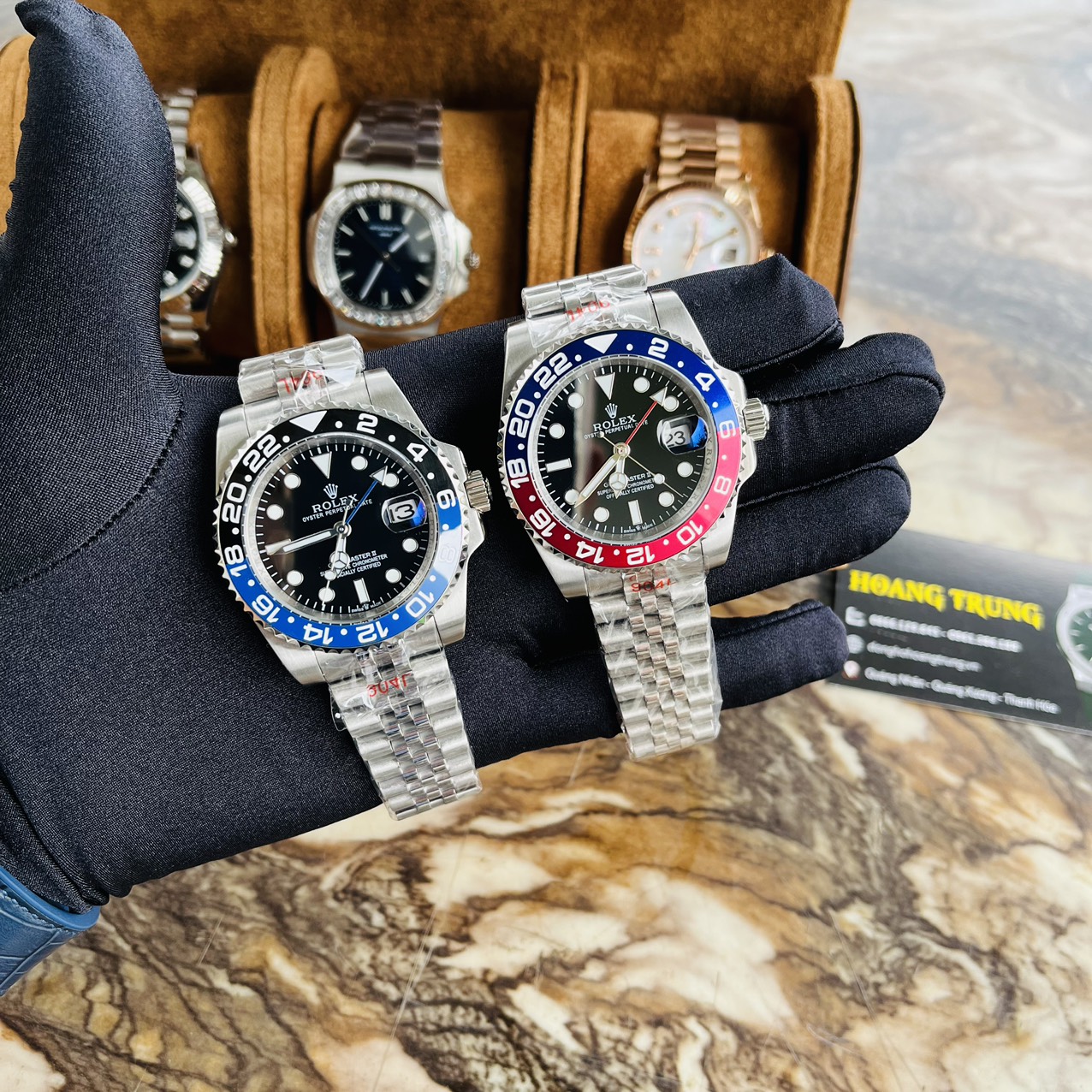 [ẢNH SHOP CHỤP] Đồng Hồ Nam R0LEX Pepsi và Batman Máy Cơ Automatic cao cấp
