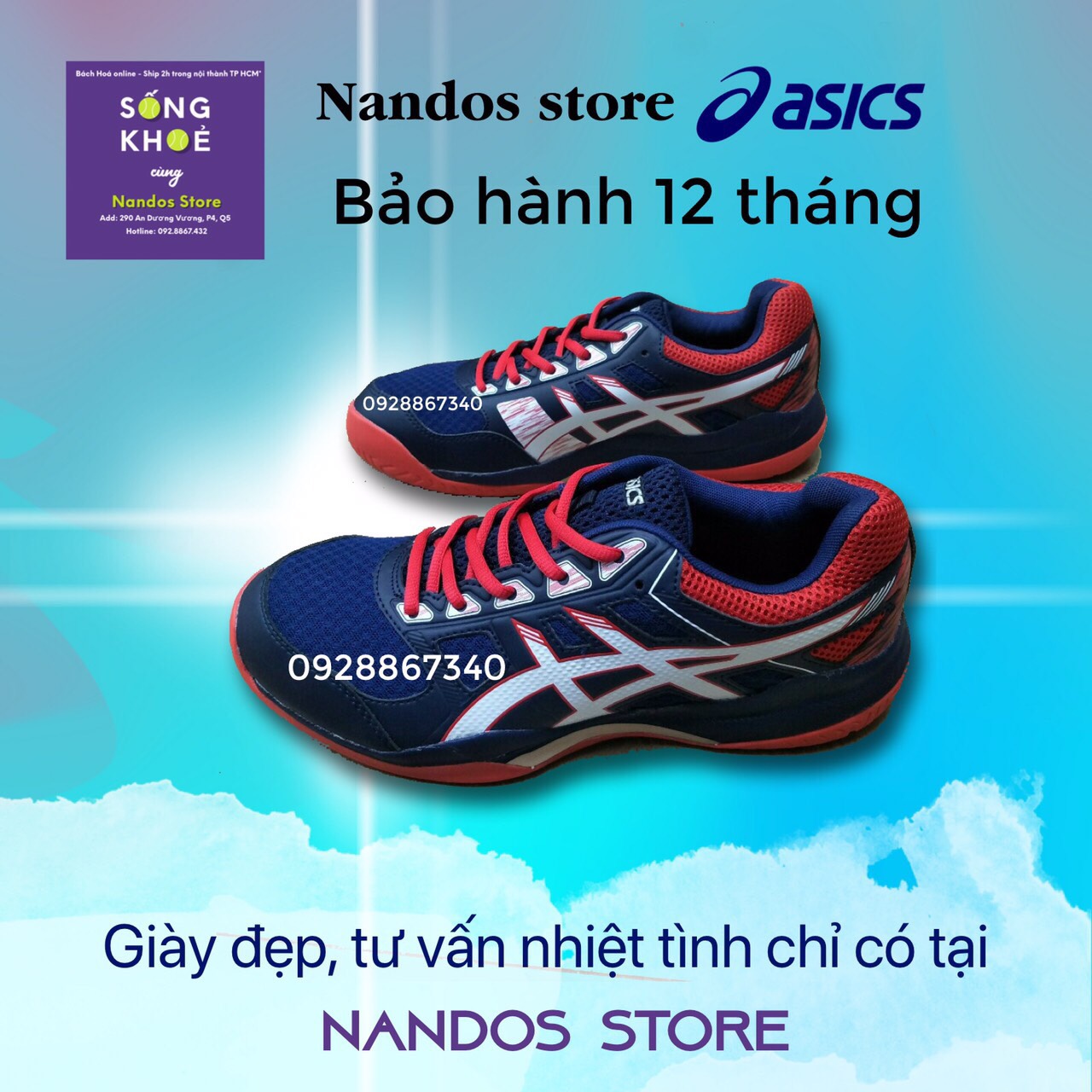 [HCM][GIẢM GIÁ 25%] GIÀy TENNIS A SICS DJOKOVIC T10/202