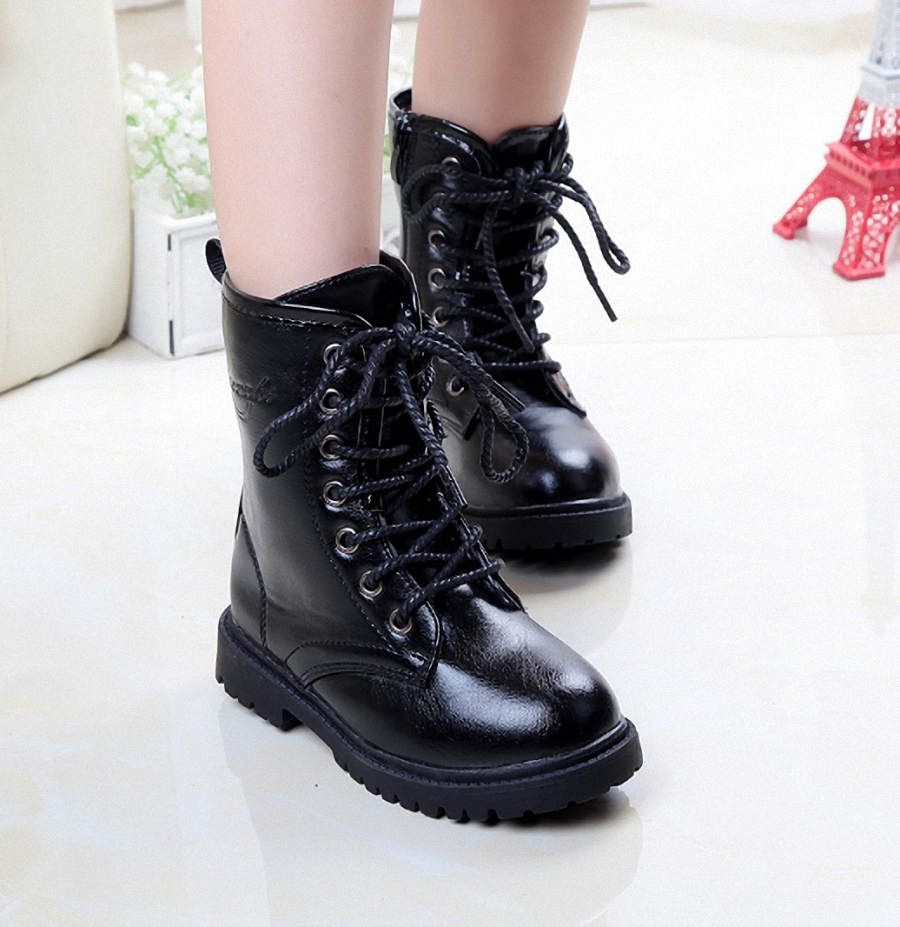 Giày boot da cho bé gái ht238