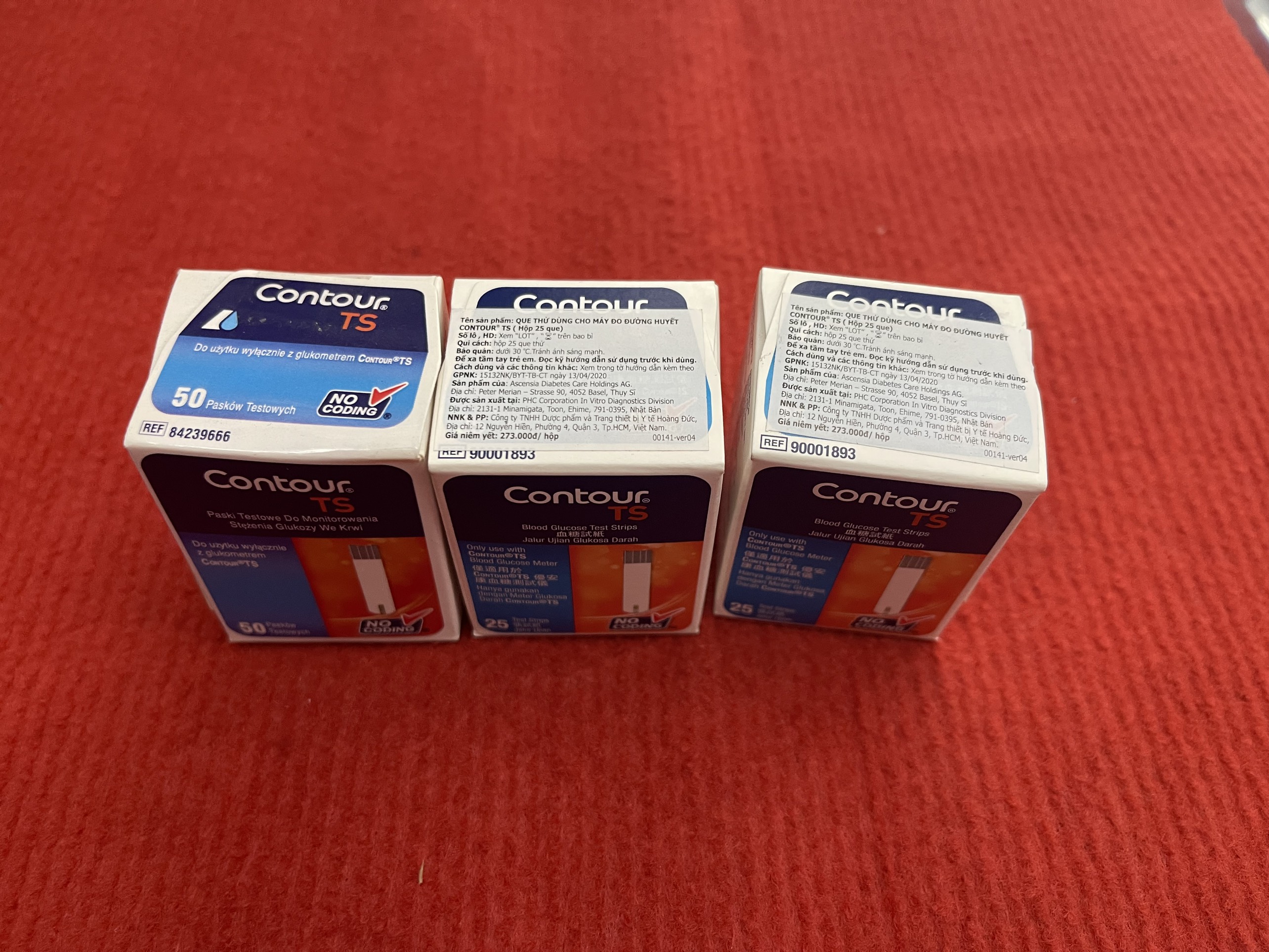 Que thử đường huyết CONTOUR TS hộp 50 que hoặc 25 que