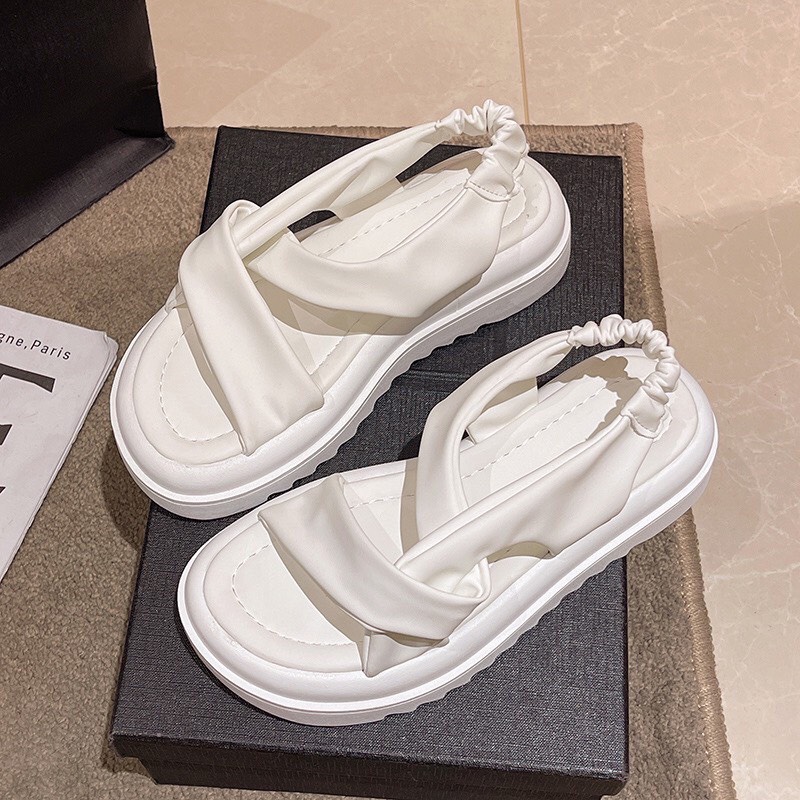 Sandal nữ bo chun chất da mềm siêu xinh