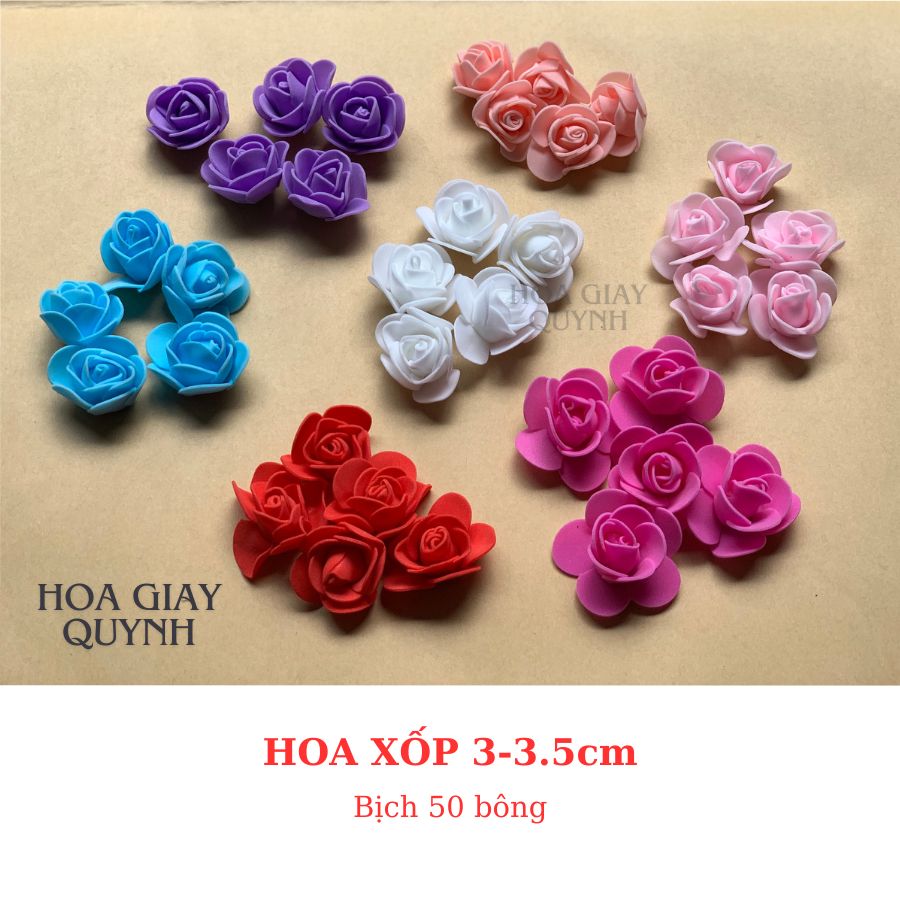 HOA XỐP 3-3.5CM - GÓI 50 BÔNG
