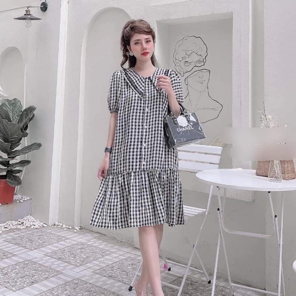 ĐẦM BẦU VÁY BẦU CÔNG SỞ SƠ MI DÁNG DÀI CHẤT MỀM MỊN