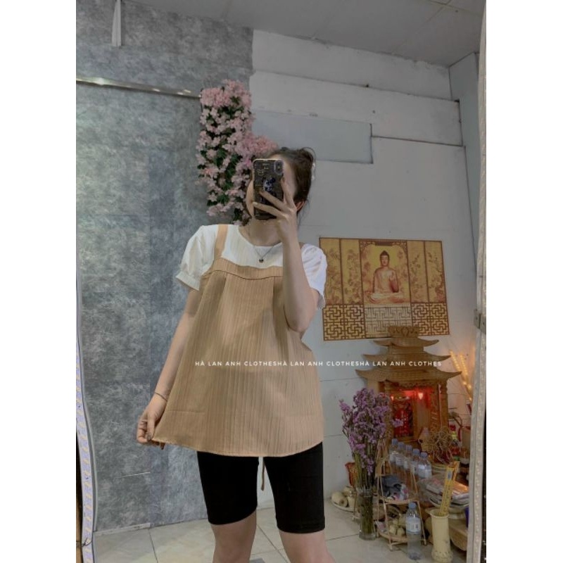 Áo bầu Đũi mẫu mới  giả yếm
