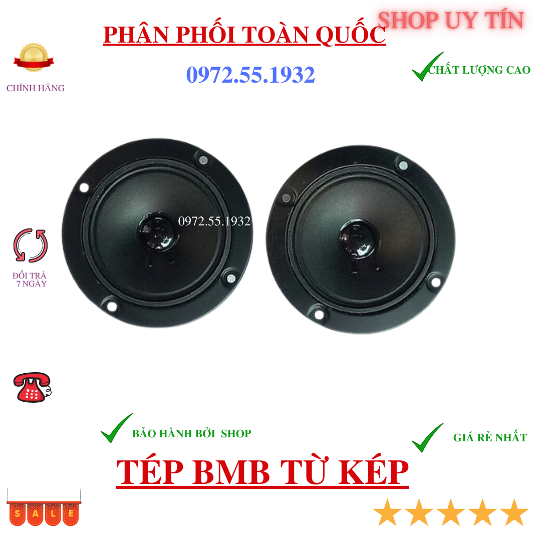 Loa tép 2 từ bmb 10cm tròn chất lượng cao cấp - GIÁ 1 ĐÔI