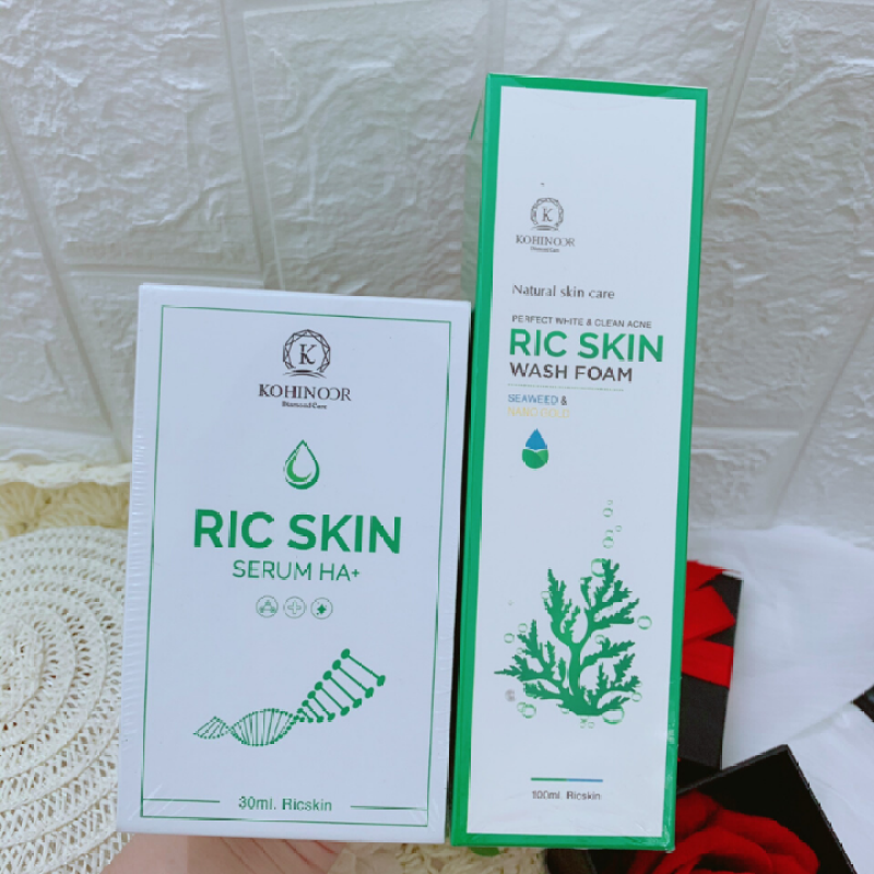 Combo serum và sữa rửa mặt Ric Skin cao cấp