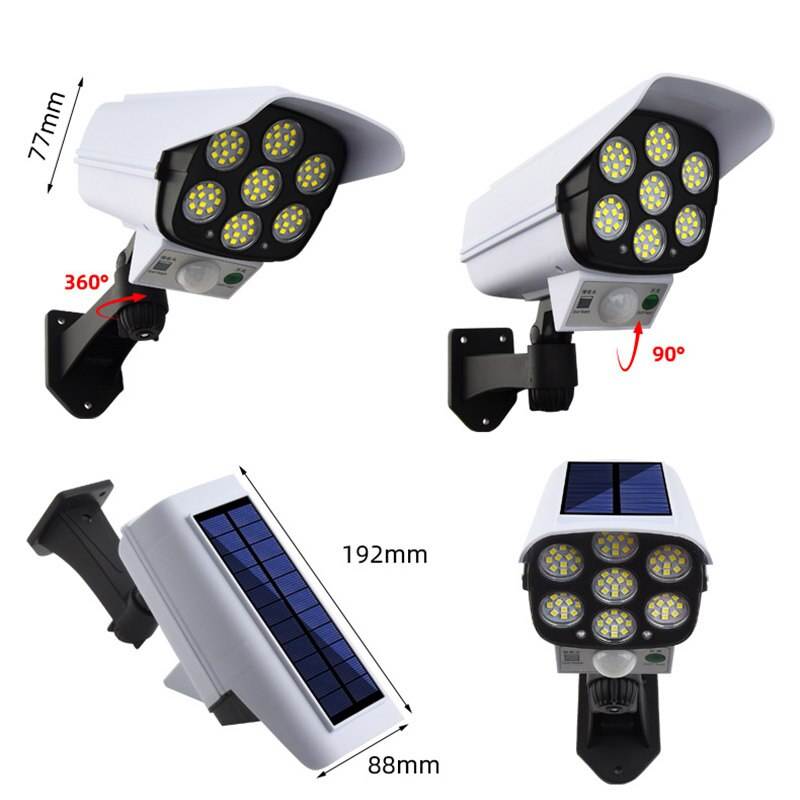 ĐÈN NĂNG LƯỢNG MẶT TRỜI GIẢ CAMERA CẢM BIẾN