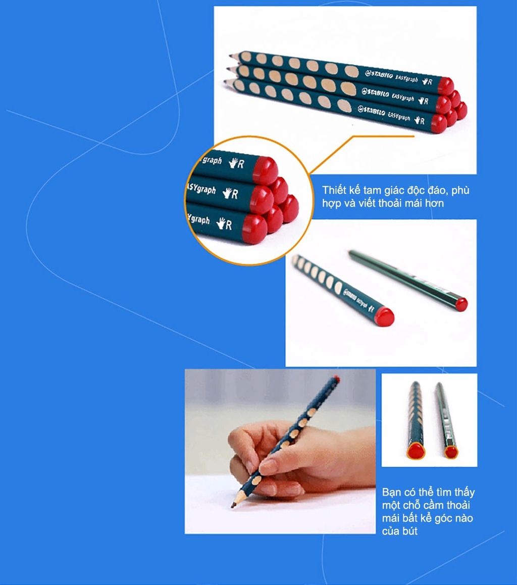 Bút chì gỗ hình thể học STABILO EASYgraph/EASYwrite