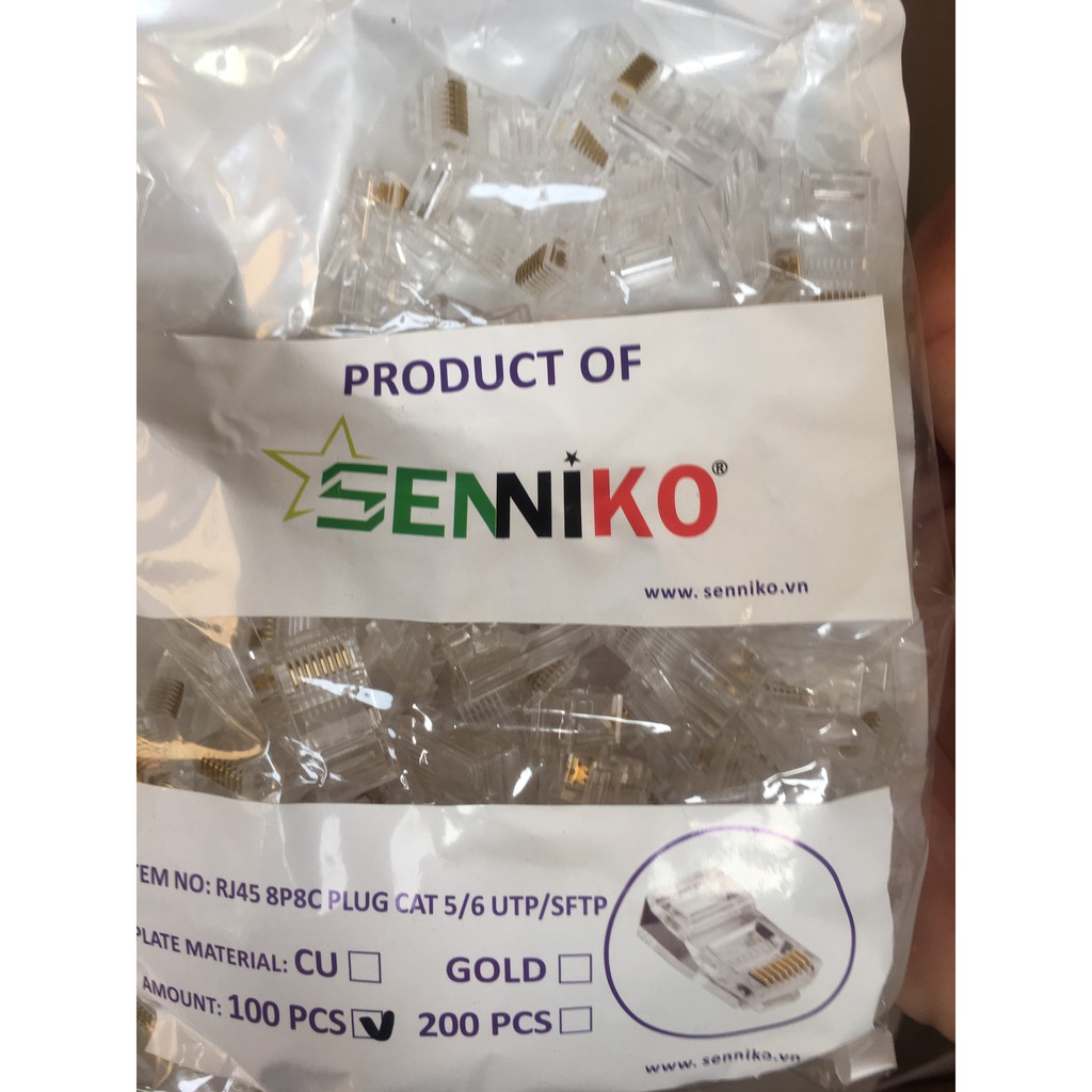 Túi hạt mạng TP-Link / Seniko RJ45 Cat5 100 chiếc