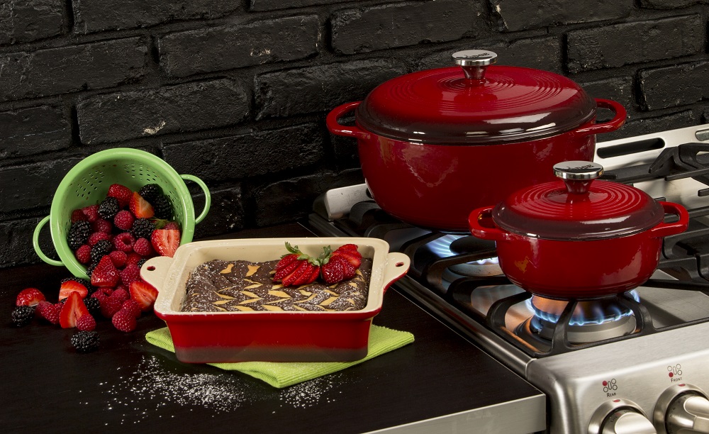Lodge - Ceramic dutch oven - Red - 1.5L