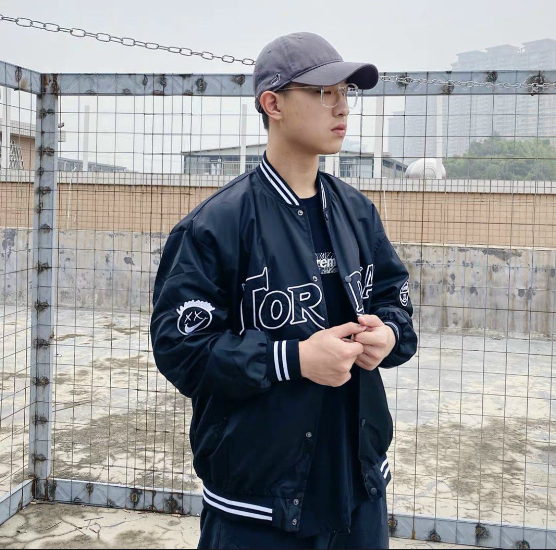 [HCM]Áo Bomber Jacket Bóng Chày TORONA Unisex (Đen)