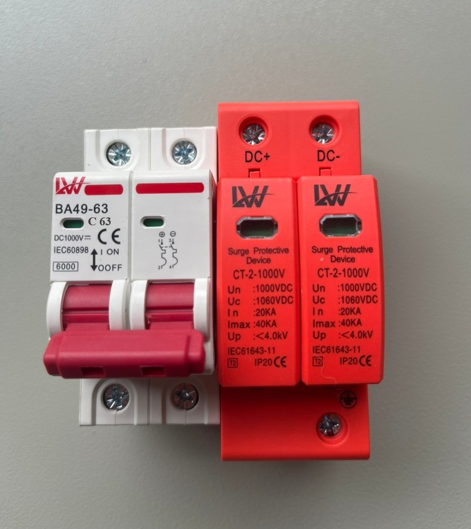 Chống sét lan truyền DC 500V - 1000V, Aptomat dc dùng cho năng lượng mặt trời solar