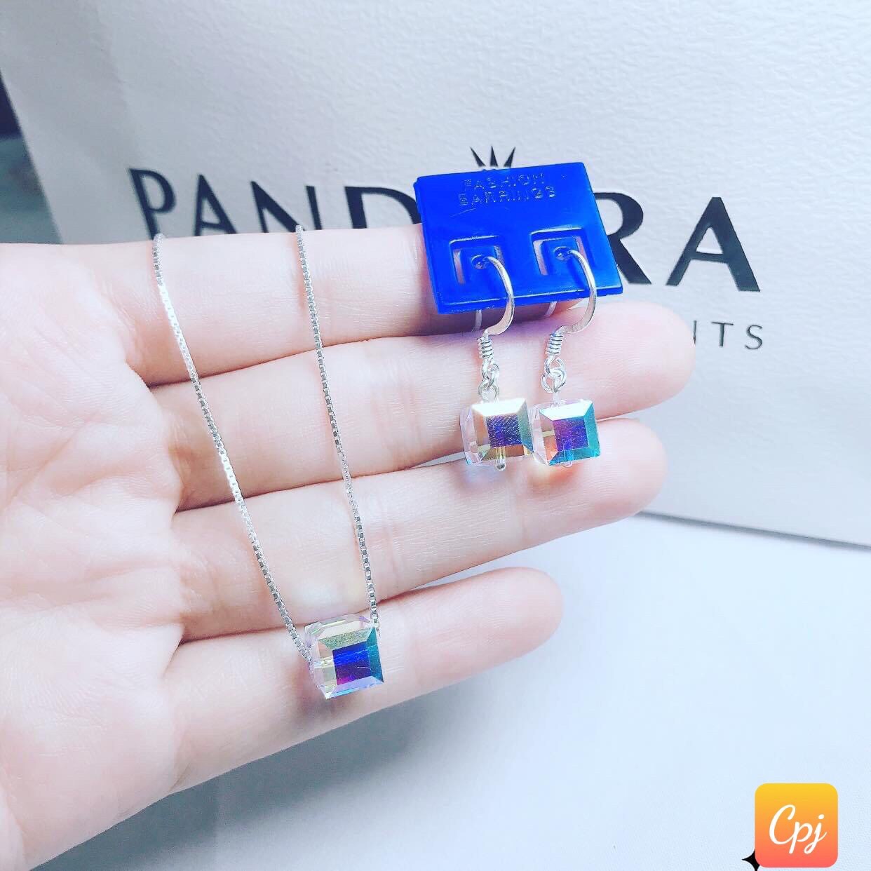 Bộ Trang Sức Bạc Ta CPJ451 Pha Lê Mới 2020