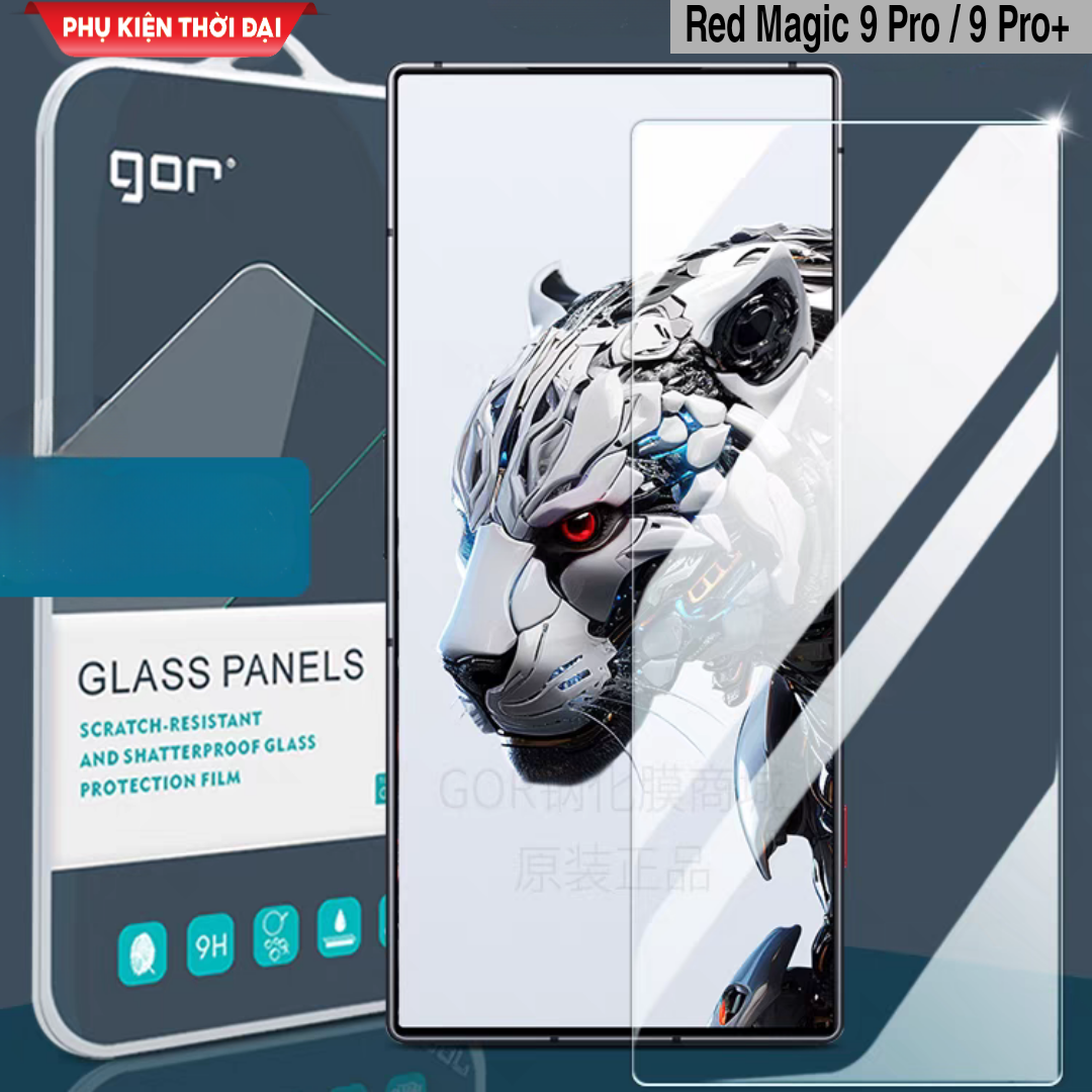 Cường lực Gor Red Magic 7 Pro / 7s Pro / Magic 8 Pro / 8 Pro Plus / Magic 9 Pro / 9 Pro Plus  trong suốt trơn mượt ( tặng keo mép )