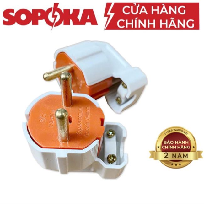 Phích cắm siêu chịu tải dây gập 3000W Sopoka (P3000W-G1)