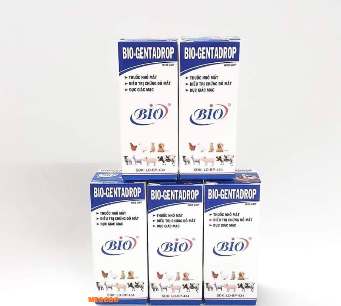 Chai Nước Nhỏ Mắt Bio - Gentadrop 10ml Cho Thú Cưng Chó Mèo MEOGOG