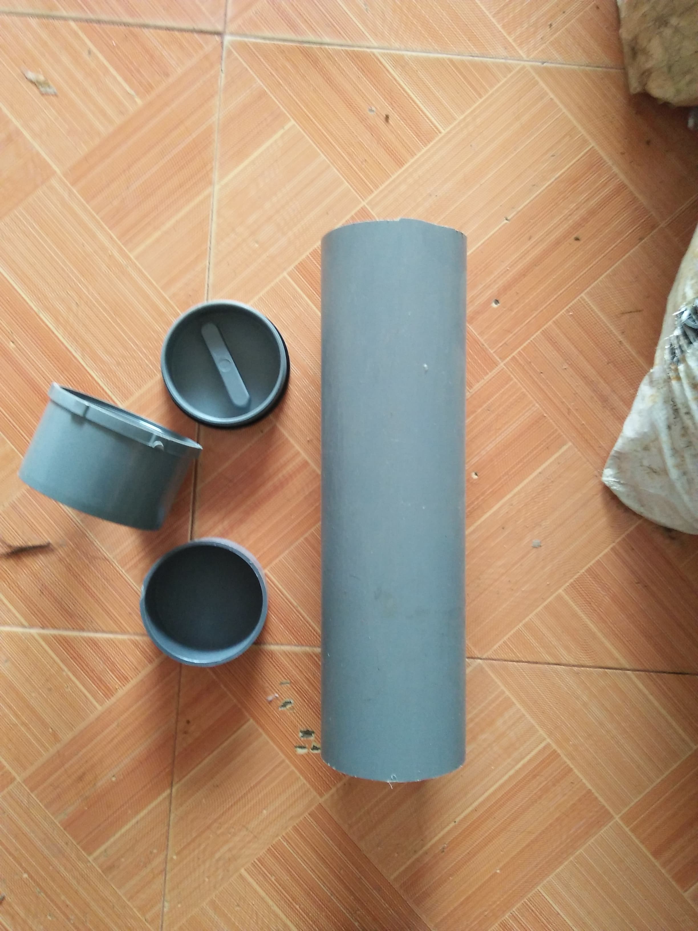 Combo 1 bịt xả 160, 1 bịt trơn và 70cm ống 160