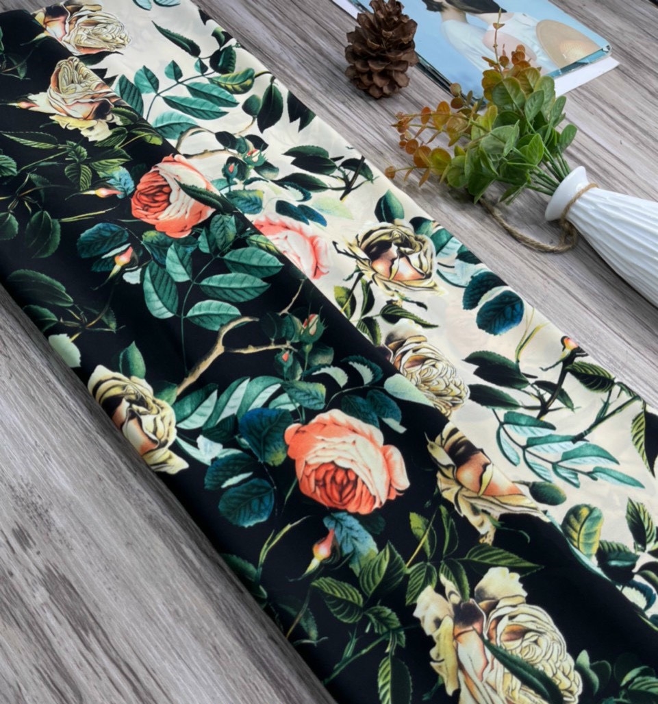 VẢI LỤA MANGO MAY ĐỒ BỘ, ĐẦM- LỤA MANGO BÔNG  (Bán theo mét tới, KHỔ : 1m x 1m5)