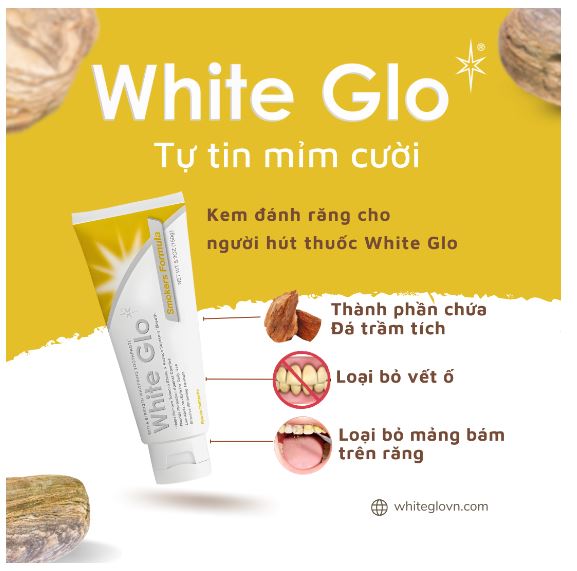 Kem Đánh Răng Dành Cho Người Hút Thuốc white glo 150g