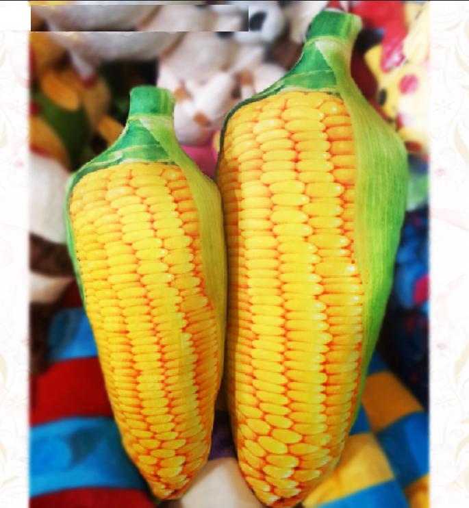 gối ôm thú nhồi bông hình trái bắp ngô 3d lớn vải nhung êm mềm