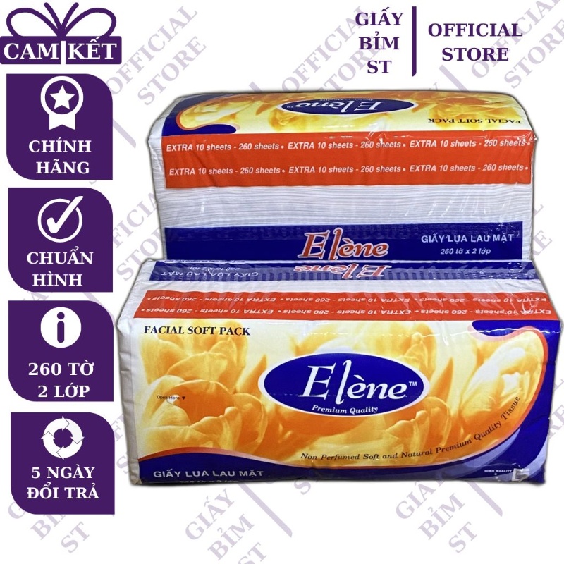 Giấy ăn rút elene 260 tờ x 2 lớp